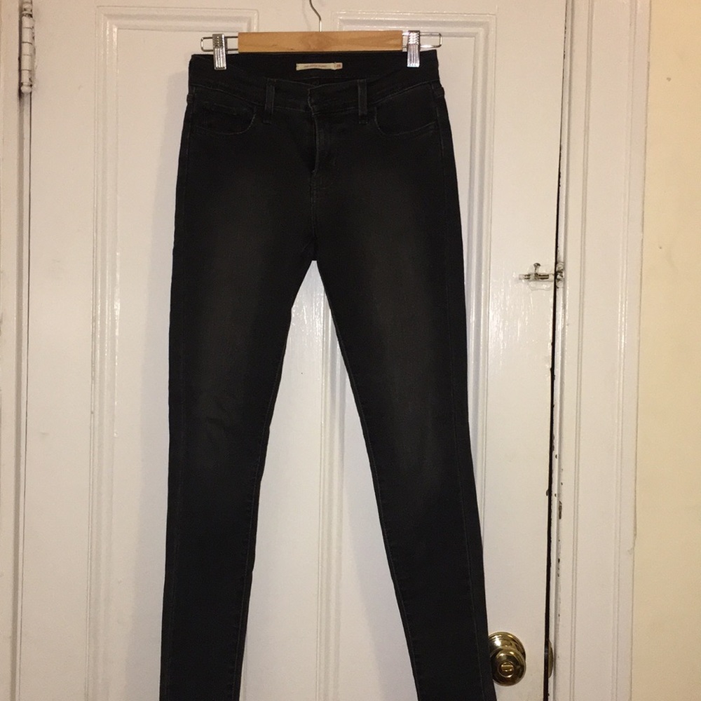 Levi’s 710 Super Skinny Dark Grey Jeans (Size 26)